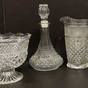 Vtg Anchor Hocking "Wexford" Decanter w/stopper - ONLY